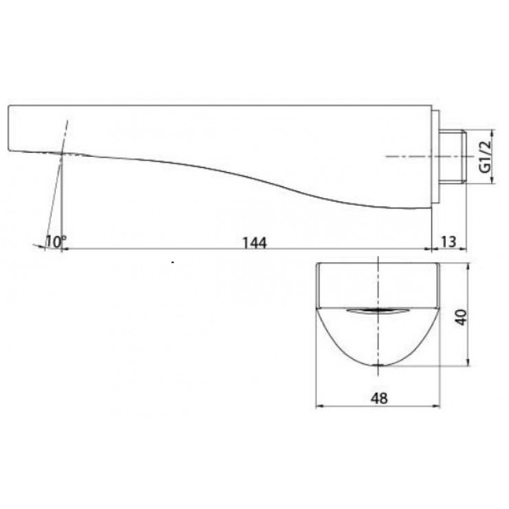 Vòi xả bồn âm tường REI-S TOTO TTBR102-1