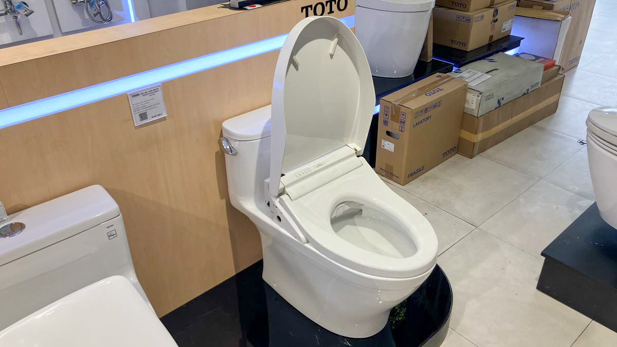 Bồn cầu TOTO MS887CRW15 1 khối nắp điện tử Washlet C5 TCF24460AAA giấu dây - 8