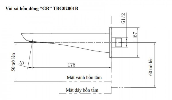 Set sen tắm âm tường 3 đường nước nhiệt độ TOTO GLOBAL FITTINGS TBW02004A - 3
