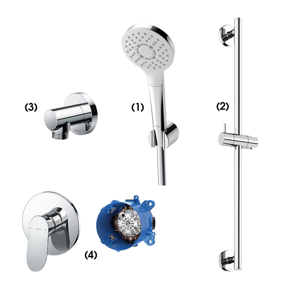Set sen tắm âm tường 1 đường nước nóng lạnh TOTO TBW01008A TBW01016B TBW01014B TBG01303BA TBN01001B