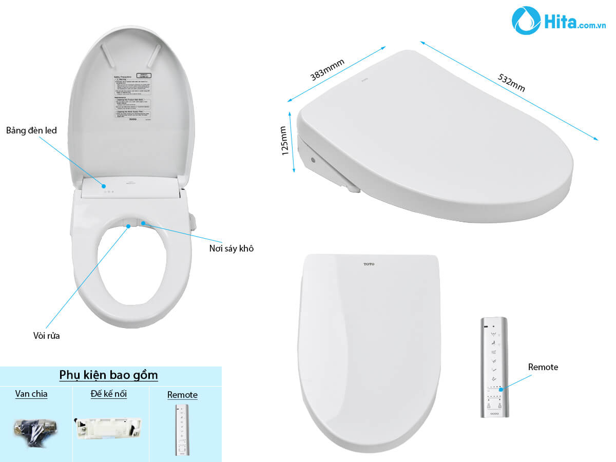 Bồn cầu TOTO CS818DW11 2 khối nắp điện tử Washlet S7 TCF4911Z