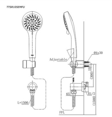 Bát sen tắm massage TOTO TTSR105EMFU - 2