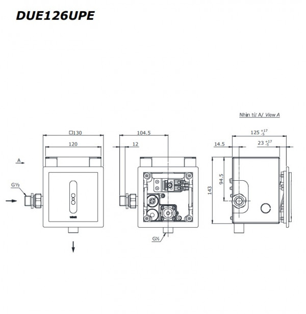 Van xả tiểu TOTO DUE126UPE HS376TT - 3