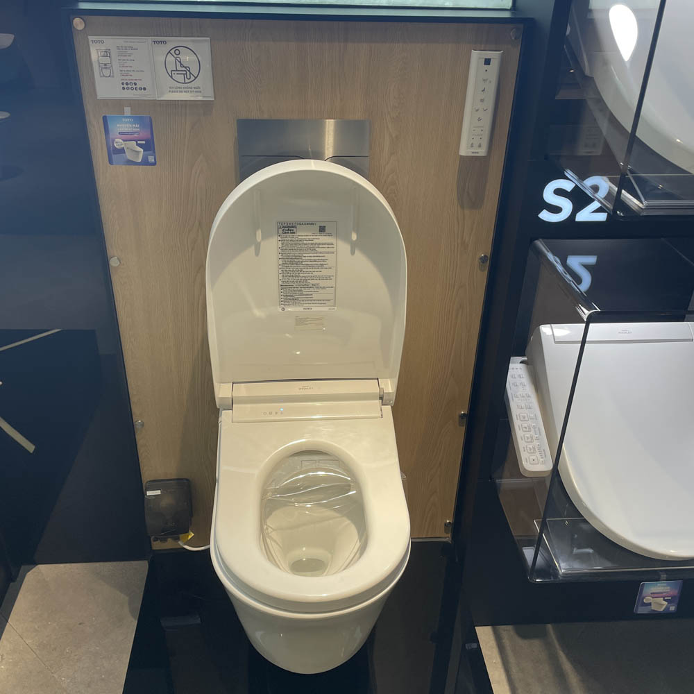 Bồn cầu treo tường điện tử (giấu dây) xả tự động TOTO CW553C TCF34570GAA WH172AAT TCA502 MB175M - 8