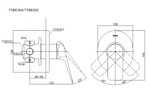 Van gật gù nóng lạnh REI-S TOTO TTBR304/TTBB302 - 2