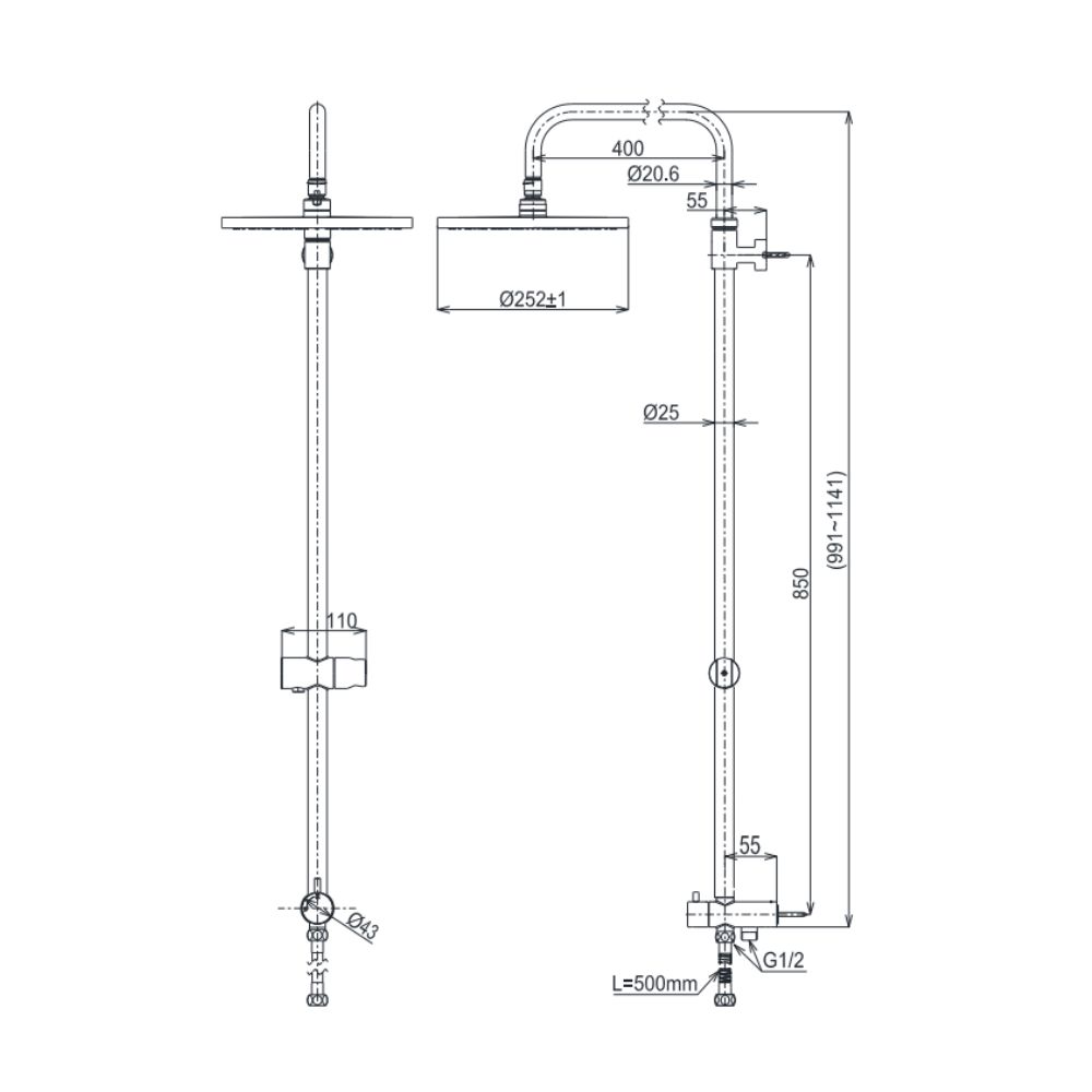 Bộ sen cây nóng lạnh TOTO TBW13020V TBS06302V TBW09010V - 5