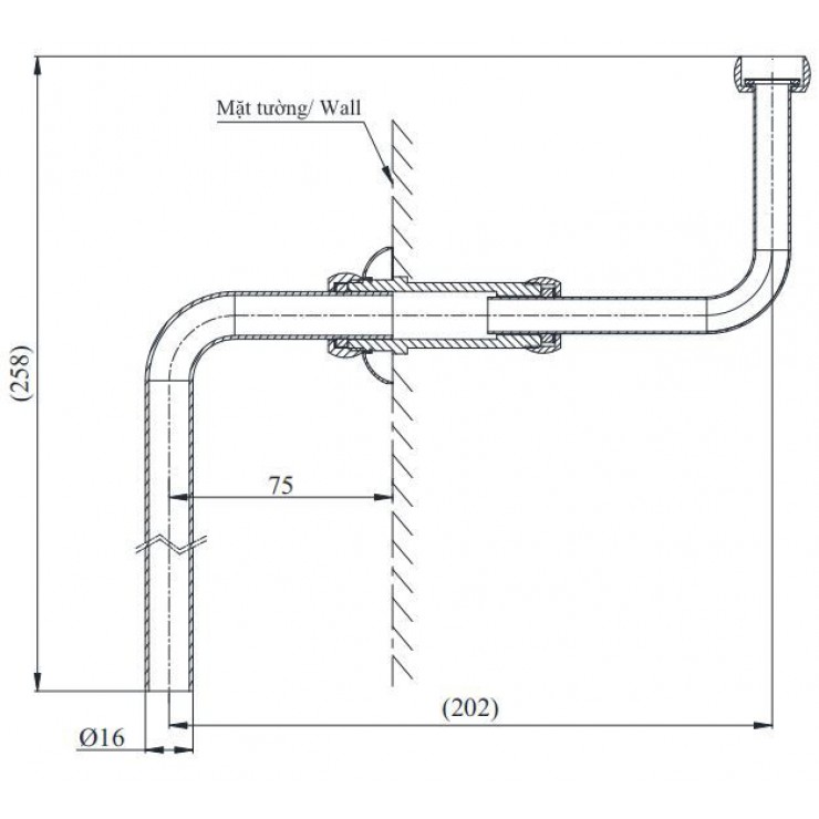 Ống nối bồn tiểu nam TOTO VM2L037Z - 2