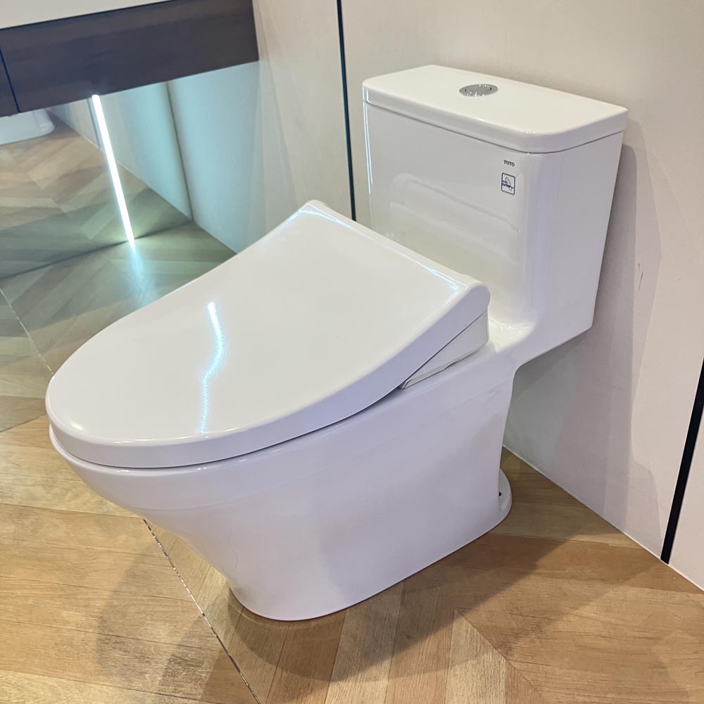 Bồn cầu 1 khối TOTO MS857DE4 nắp rửa cơ TCW1211A - 4