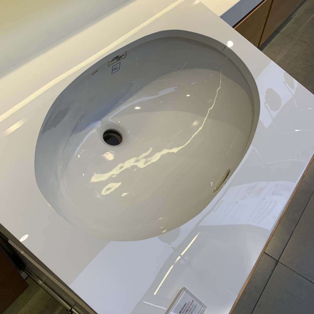 Chậu rửa mặt lavabo âm bàn TOTO LW1506V#XW TL516GV kèm giá đỡ - 5