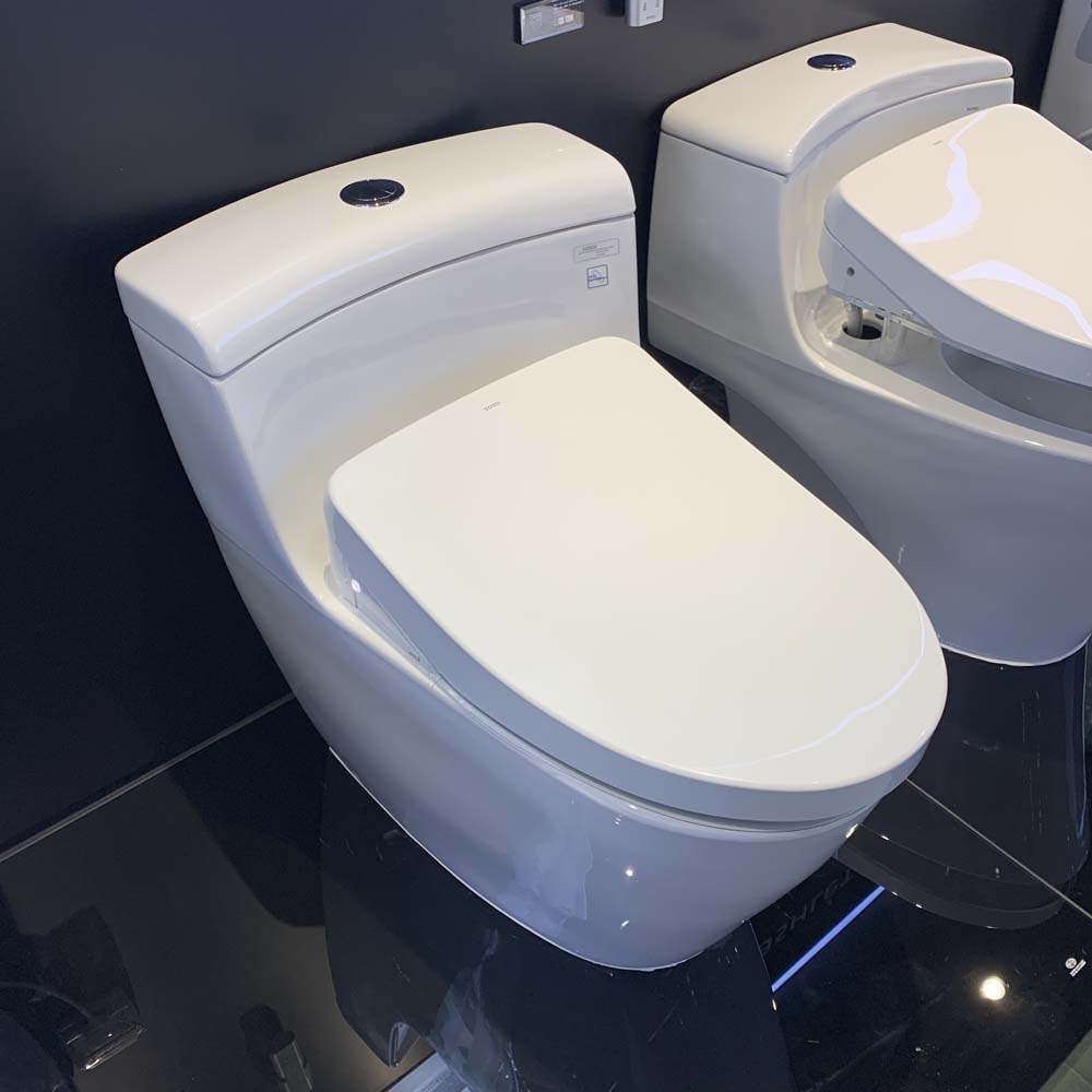 Bồn cầu TOTO MS636CDRW12 1 khối nắp điện tử Washlet S7 TCF4911EZ giấu dây - 2