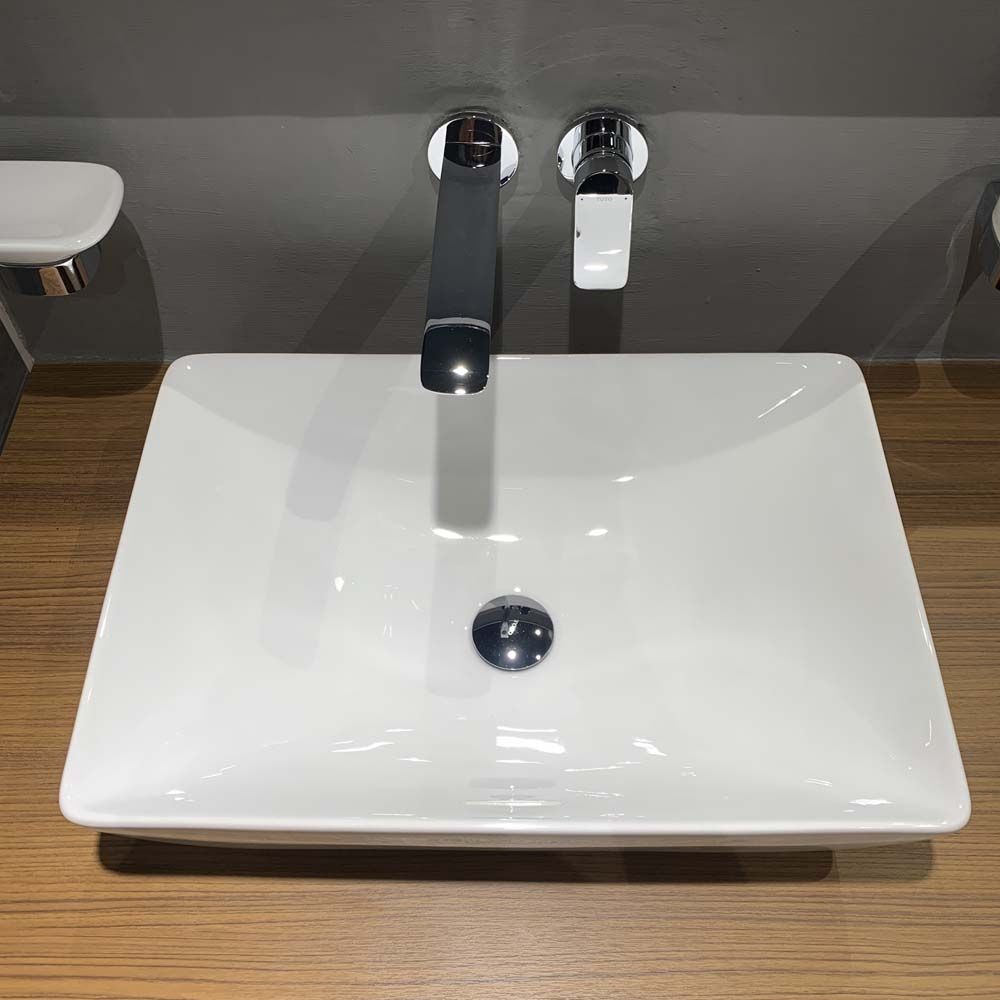 Chậu rửa lavabo đặt bàn TOTO LT1735#XW (LT1735XW) màu trắng bóng - 6