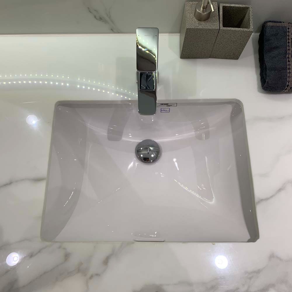 Chậu rửa mặt lavabo âm bàn TOTO LW1535V#XW - 6