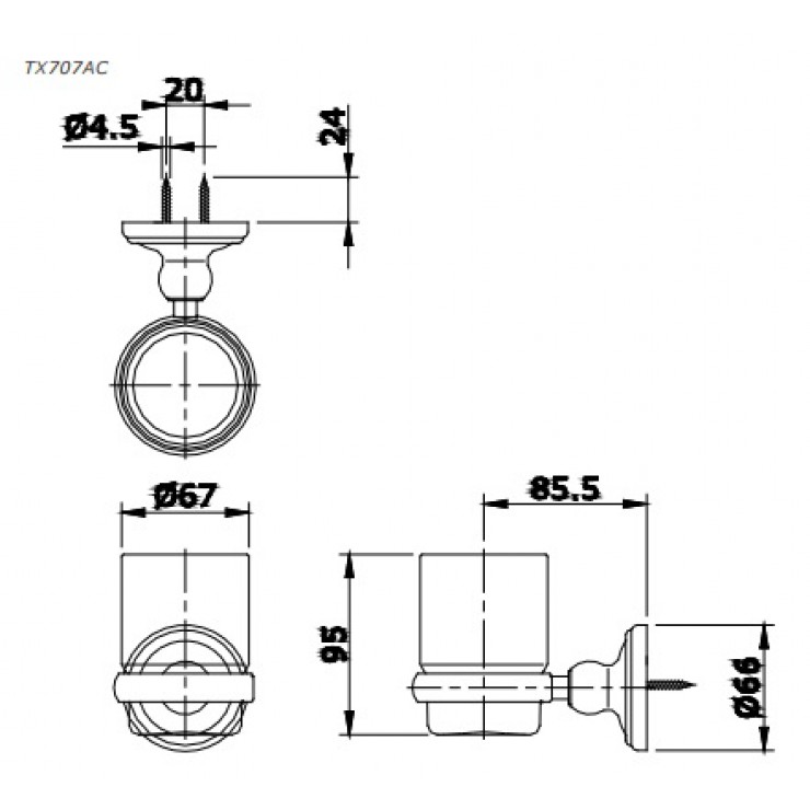 Lô bàn chải TOTO TX707AC Curio - 7