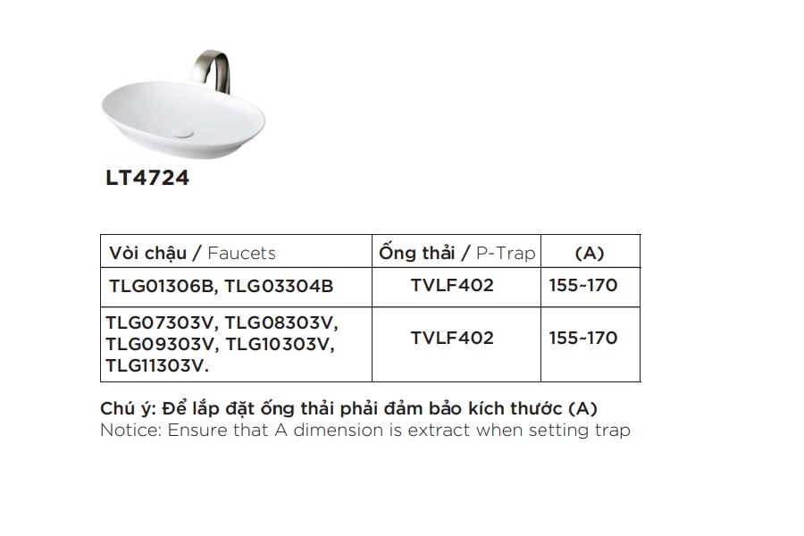 Chậu lavabo đặt bàn TOTO LT4724#XW (LT4724XW) trắng bóng vành mỏng Linear Ceram - 3