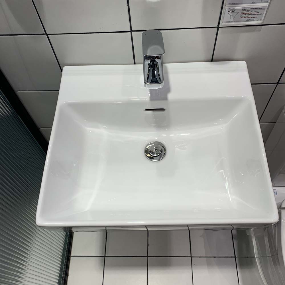 Chậu lavabo treo tường TOTO LHT328C chân lửng - 10