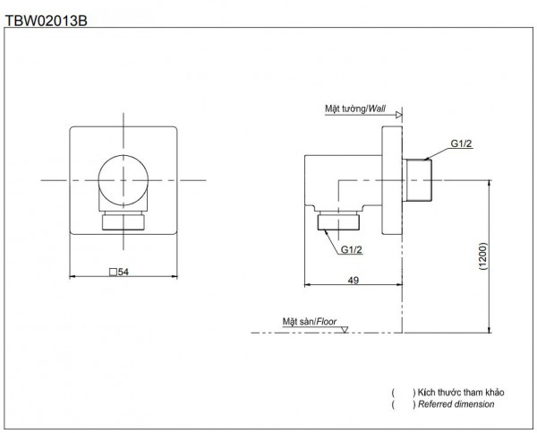 Set sen tắm âm tường 3 đường nước nhiệt độ TOTO GLOBAL FITTINGS TBW02004A - 15