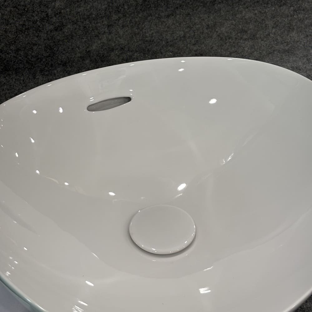Chậu lavabo đặt bàn TOTO LT4704G19#XW (LT4704G19XW) trắng bóng vành mỏng Linear Ceram - 10