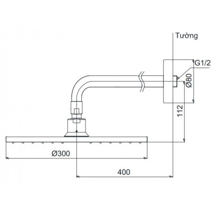 Bát sen tắm gắn tường TOTO DBX113CA (tròn, 300mm)