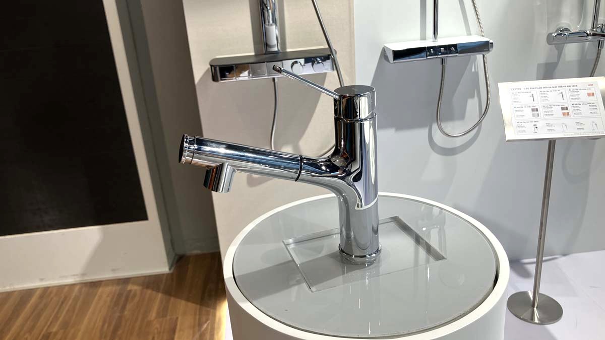 Vòi lavabo nóng lạnh TOTO TLS093B0V dây rút - 3