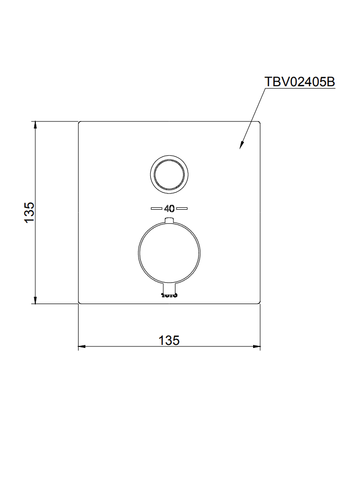 Van điều chỉnh nhiệt độ kèm van dừng TOTO TBV02405B - 3