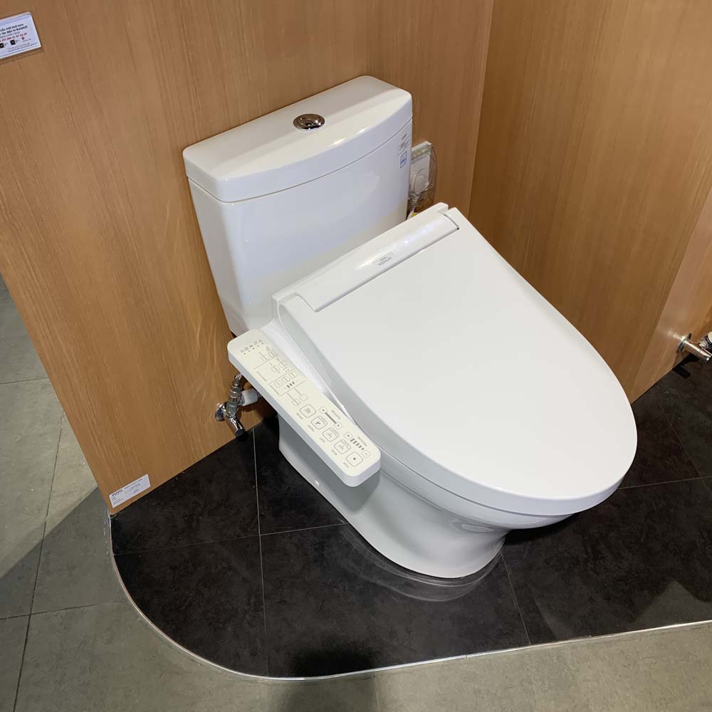 Bồn cầu TOTO MS889CDRW17 1 khối nắp điện tử Washlet C2 TCF23460AAA giấu dây - 2