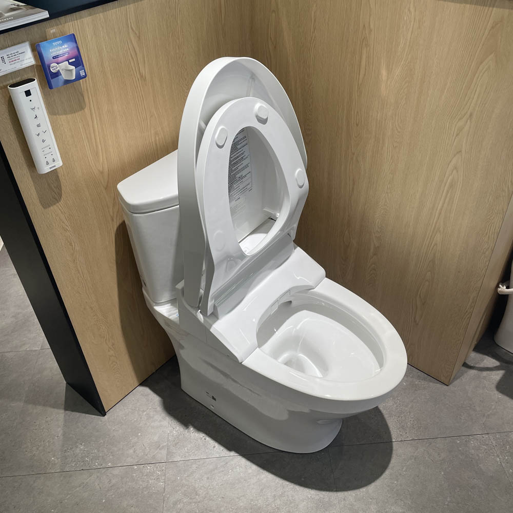 Bồn cầu TOTO CS838CDW15 2 khối nắp điện tử Washlet C5 TCF24460AAA giấu dây - 11