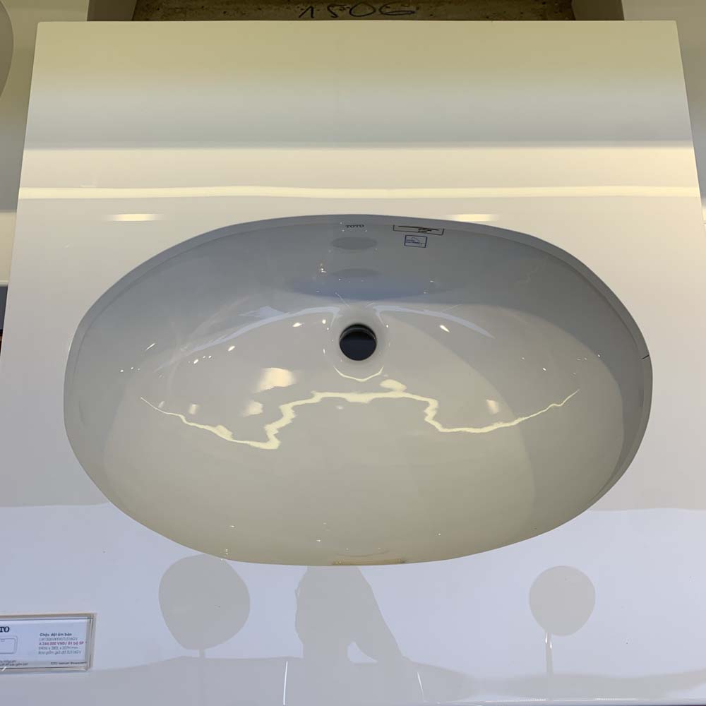 Chậu rửa mặt lavabo âm bàn TOTO LW1506V#XW TL516GV kèm giá đỡ - 6