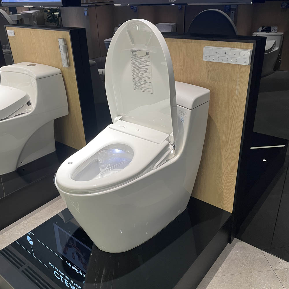 Bồn cầu TOTO MS636CDRW23 1 khối nắp điện tử Washlet S7 TCF47360GAA giấu dây - 5