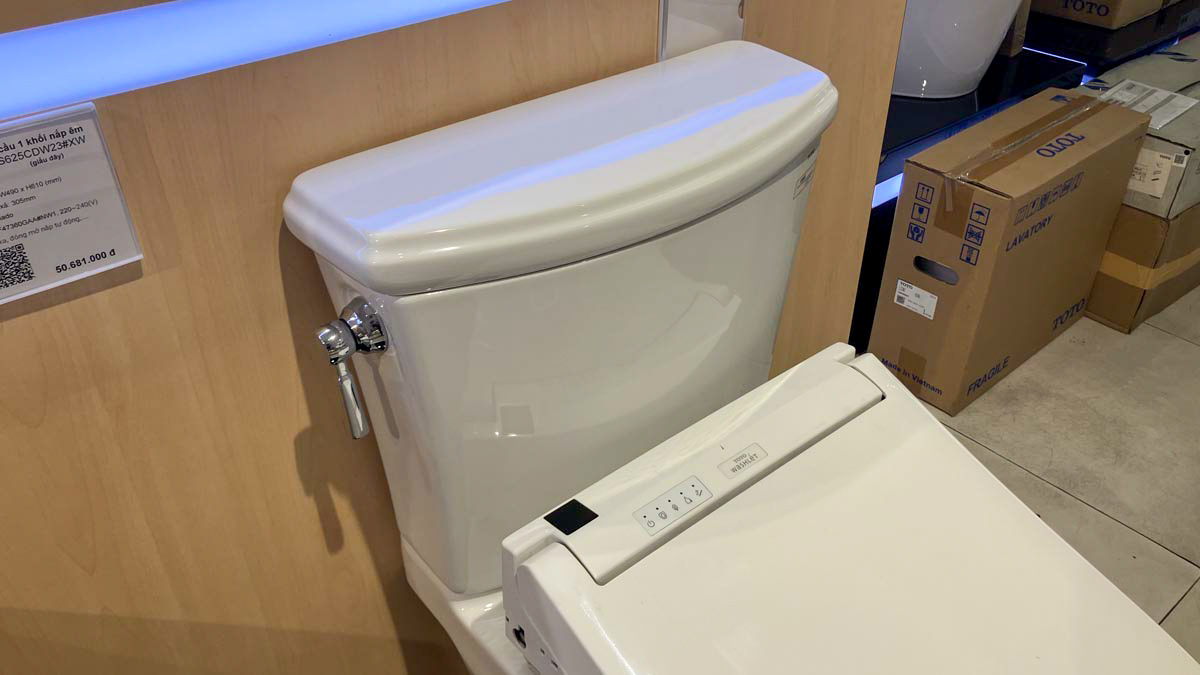 Bồn cầu TOTO CS986CGW15 2 khối nắp điện tử Washlet C5 TCF24460AAA giấu dây - 6