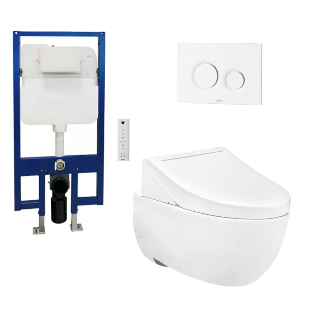 Bồn cầu treo tường nắp rửa điện tử C5 TOTO CW812RA TCF24410AAA WH172A MB174P#WH