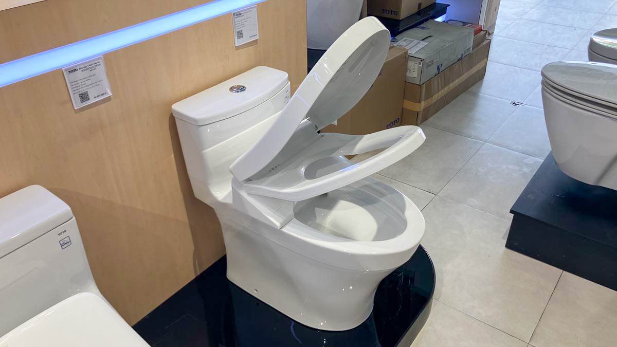 Bồn cầu TOTO MS885CDW25 1 khối nắp điện tử Washlet S5 TCF34461GAA giấu dây - 12