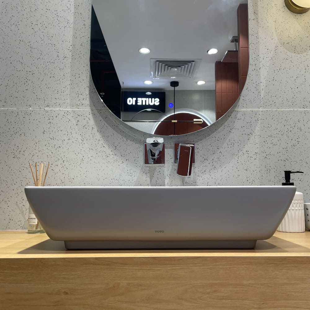 Chậu rửa lavabo đặt bàn TOTO LT1735#MGR (LT1735MGR) màu xám mờ - 6