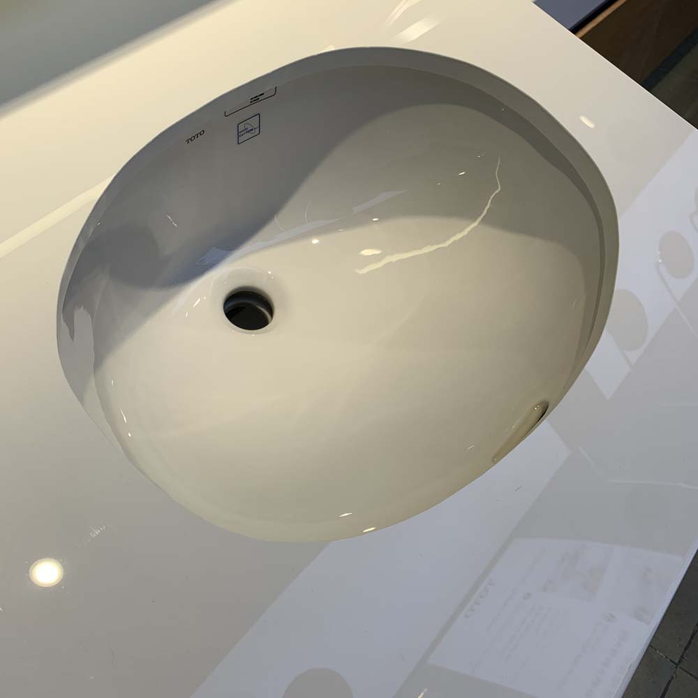 Chậu rửa mặt lavabo âm bàn TOTO LW1505V#XW TL516GV kèm giá đỡ - 5