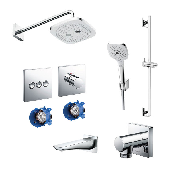 Set sen tắm âm tường 3 đường nước nhiệt độ TOTO GLOBAL FITTINGS TBW02004A - 16