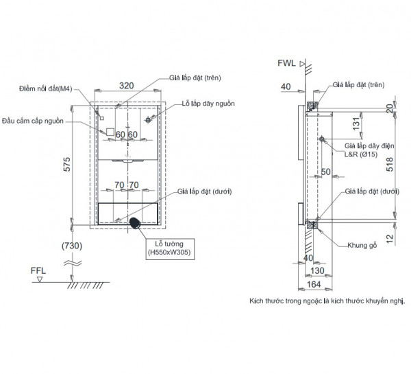 Máy sấy tay âm tường TOTO TYC602 có khay hứng nước - 6