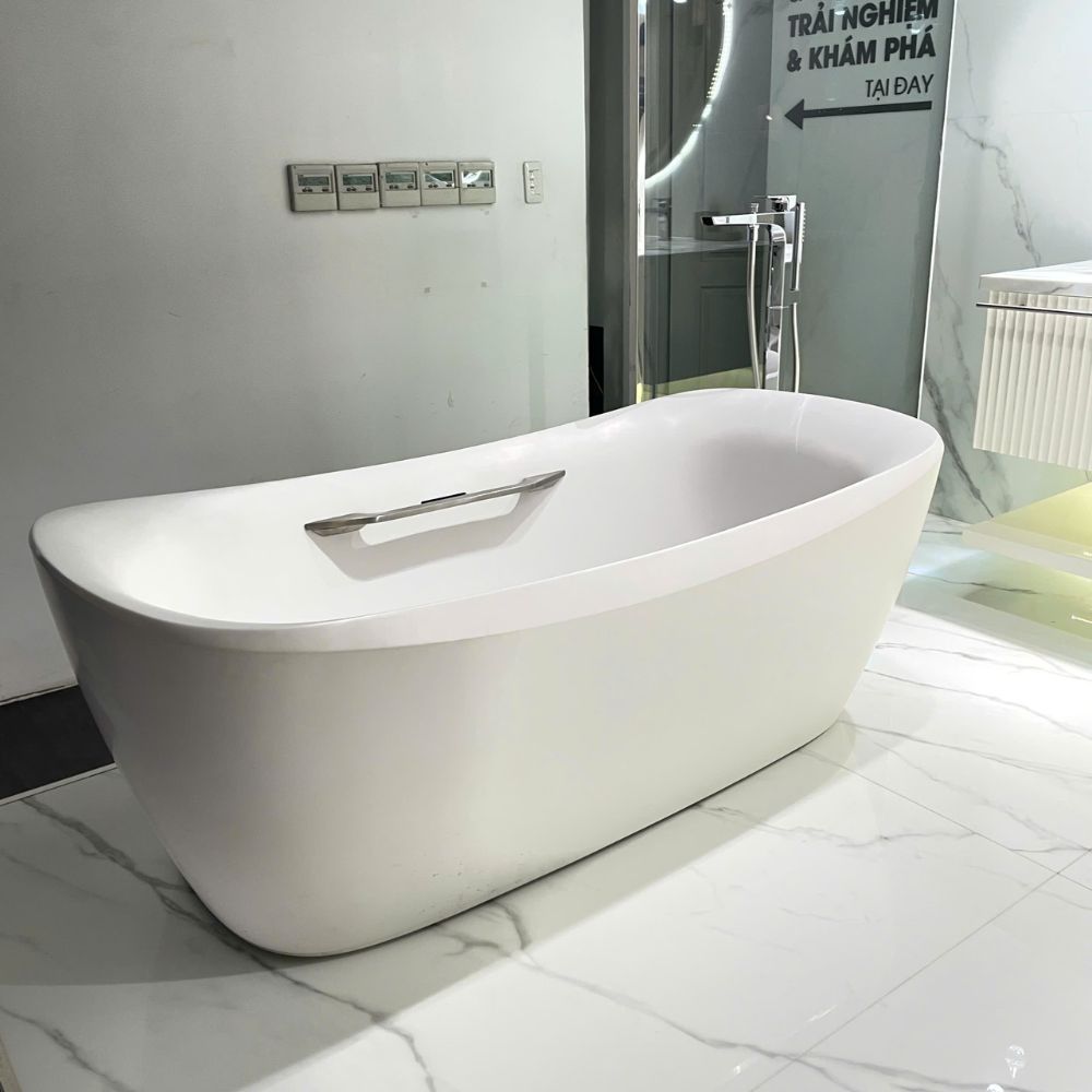 Bồn tắm đặt sàn TOTO PJY1734HPWEN#MW GALALATO 1m7 tay vịn trắng mờ - 3