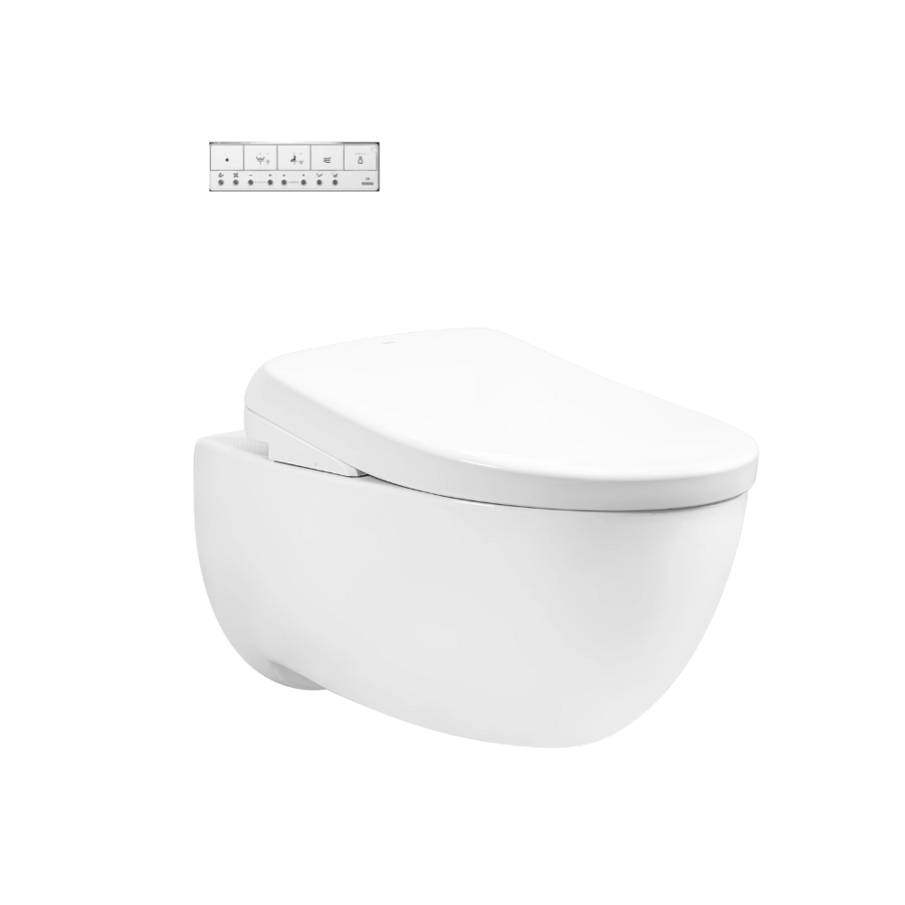 Bồn cầu treo tường nắp điện tử (giấu dây) xả tự động TOTO CW812REA TCF47360GAA WH172AAT TCA546 MB174P - 2