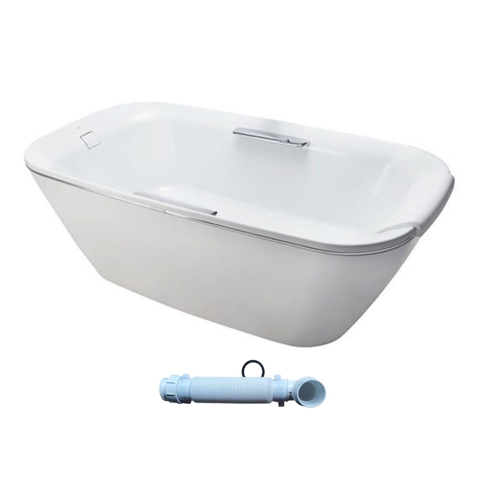 Tay vịn bạc, kèm ống thải