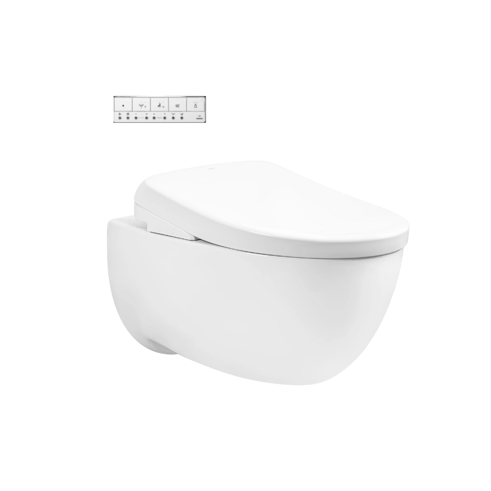 Bồn cầu treo tường nắp điện tử (giấu dây) TOTO CW812REA TCF47360GAA WH172AT TCA465 MB174P - 2