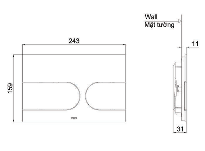 Nắp đậy nút xả thép không gỉ TOTO MB175M