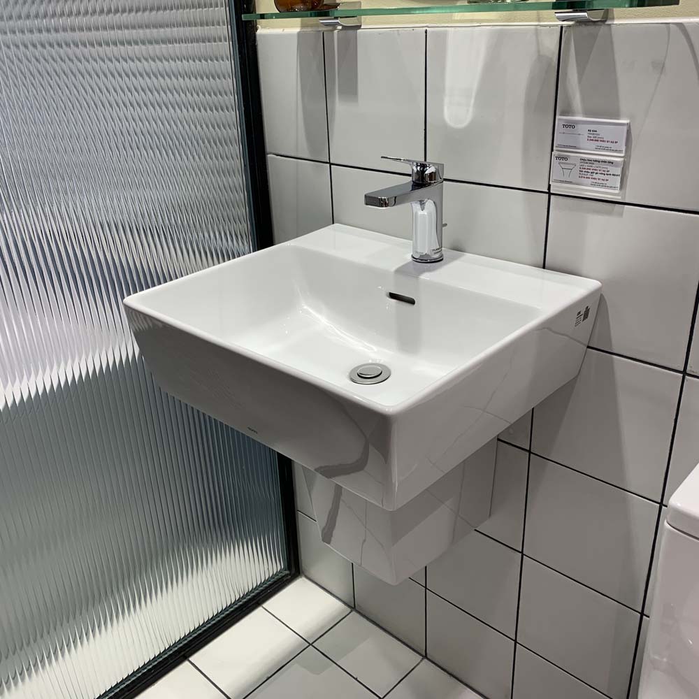 Chậu lavabo treo tường TOTO LHT328C chân lửng - 9