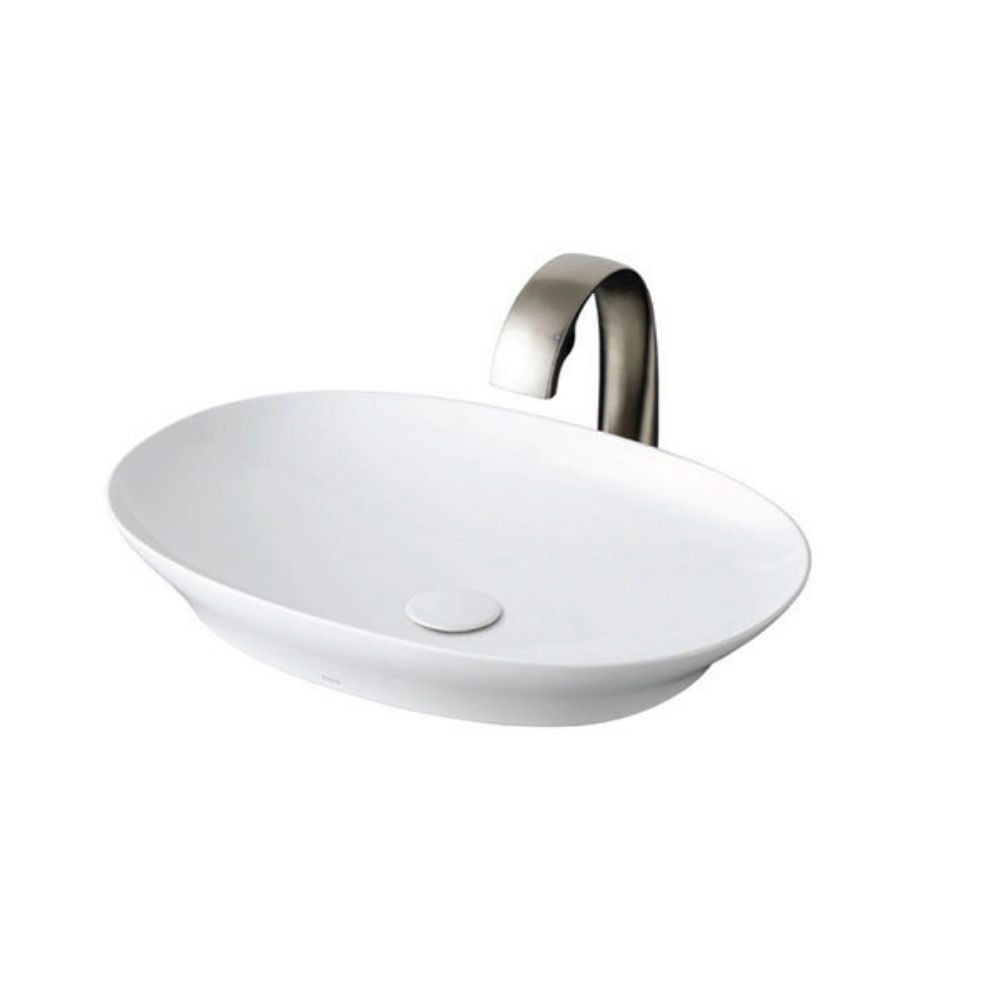 Chậu lavabo đặt bàn TOTO LT4724#XW (LT4724XW) trắng bóng vành mỏng Linear Ceram