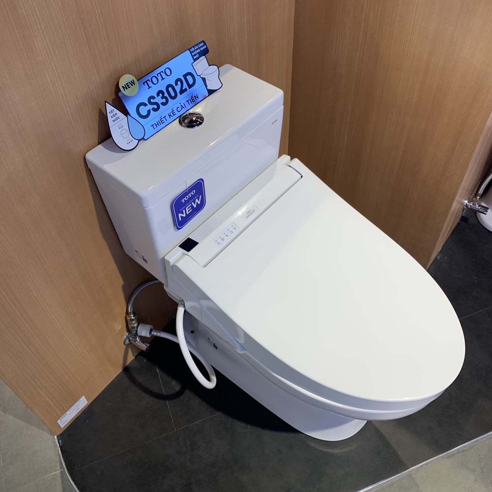 Bồn cầu TOTO CS302DW14 2 khối nắp điện tử Washlet C5 TCF24410AAA - 9