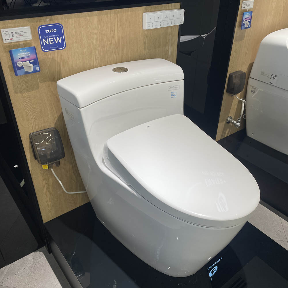 Bồn cầu TOTO MS636CDRW23 1 khối nắp điện tử Washlet S7 TCF47360GAA giấu dây - 3