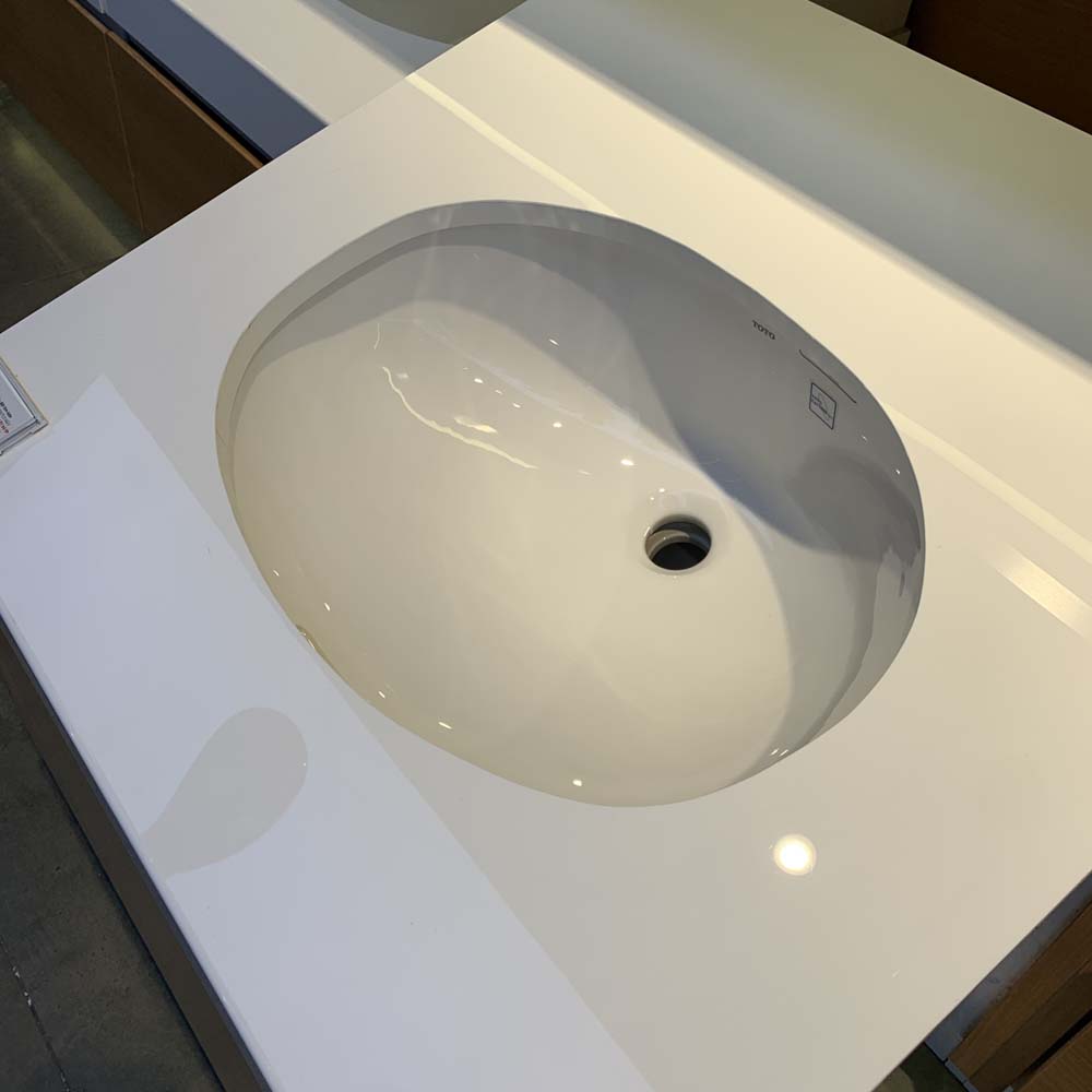 Chậu rửa mặt lavabo âm bàn TOTO LW1505V#XW TL516GV kèm giá đỡ - 7