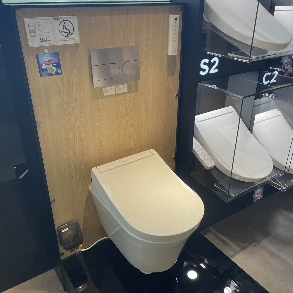 Bồn cầu treo tường điện tử (giấu dây) xả tự động TOTO CW553C TCF34570GAA WH172AAT TCA502 MB175M - 4