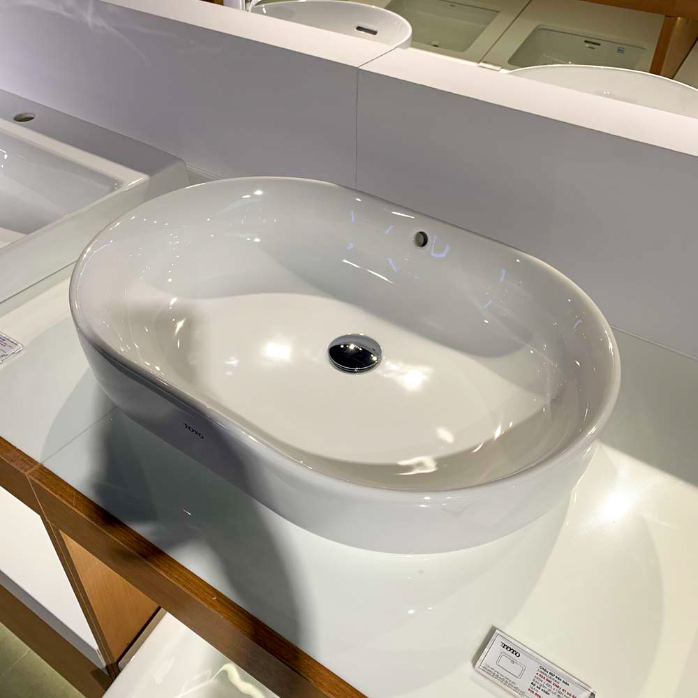 Chậu rửa lavabo đặt bàn TOTO LW896JW/F#W (LW896JWFW) màu trắng - 5