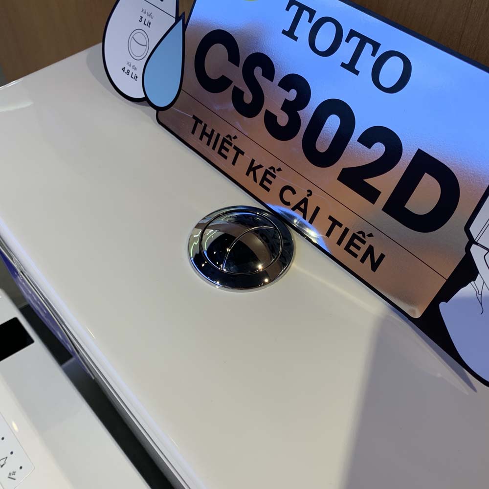 Bồn cầu TOTO CS302DW14 2 khối nắp điện tử Washlet C5 TCF24410AAA - 2