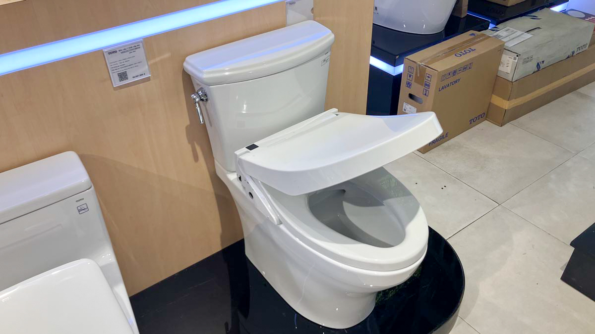Bồn cầu TOTO CS986CGW15 2 khối nắp điện tử Washlet C5 TCF24460AAA giấu dây - 12