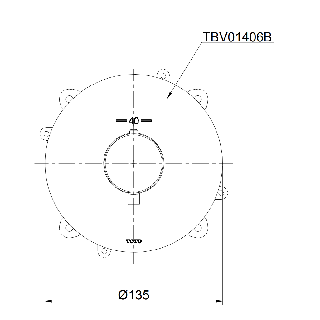 Van điều chỉnh nhiệt độ TOTO TBV01406B - 12
